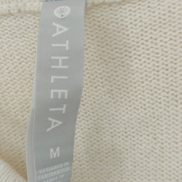 Athleta Wool Cashmere V Neck Long Oversized Sweater Size Medium - Picture 4 of 7